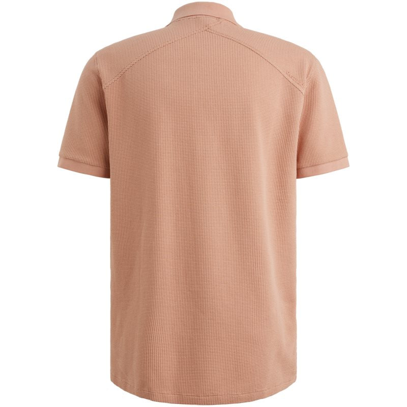 Regular fit polo met structuur