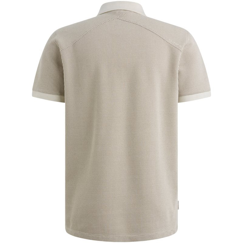 Regular fit polo met structuur
