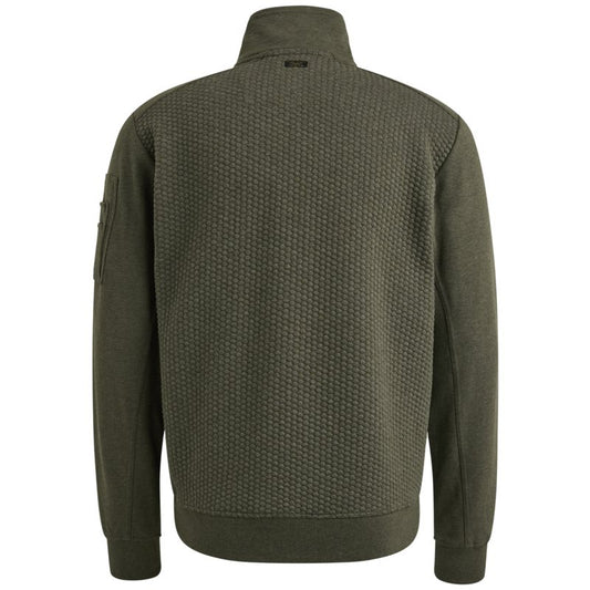 Zip jacket jacquard interlock