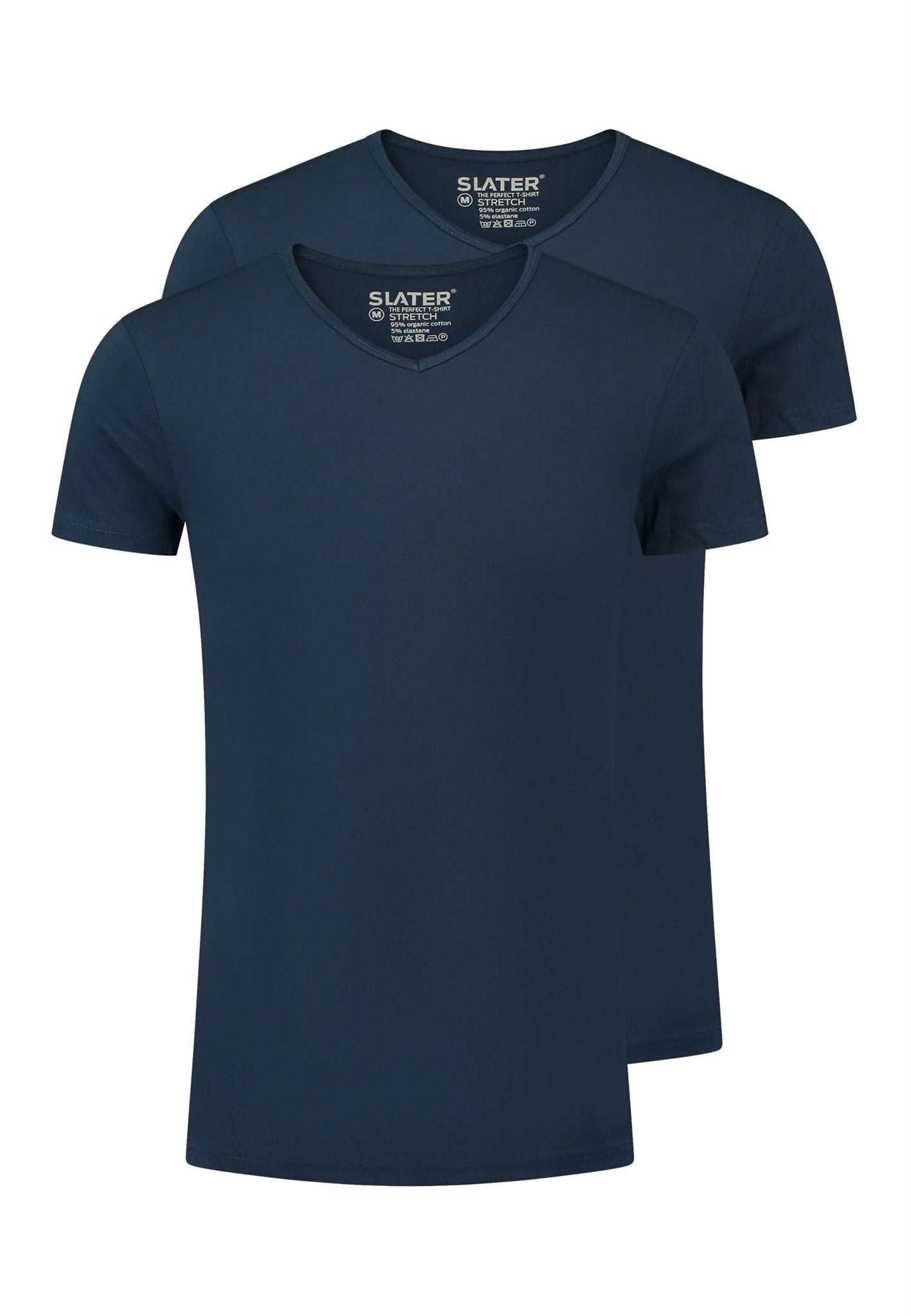 Stretch 2P V-Neck Denim