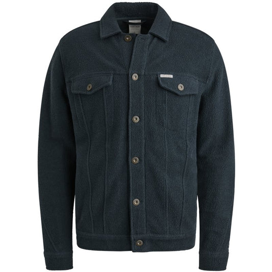 Button jacket frontloop terry