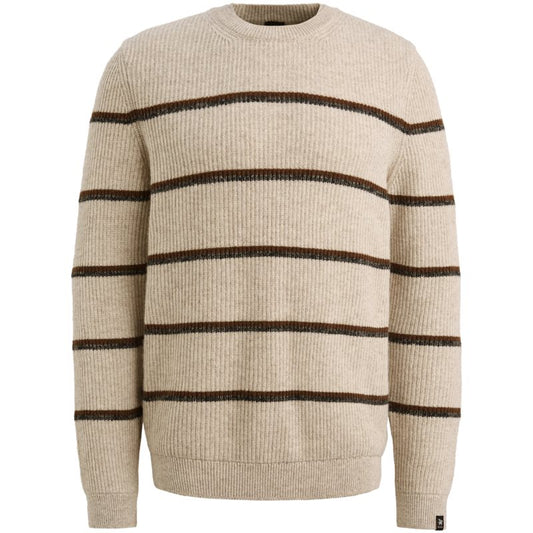 Crewneck cotton wool stripe