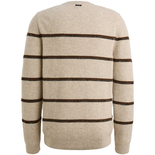 Crewneck cotton wool stripe