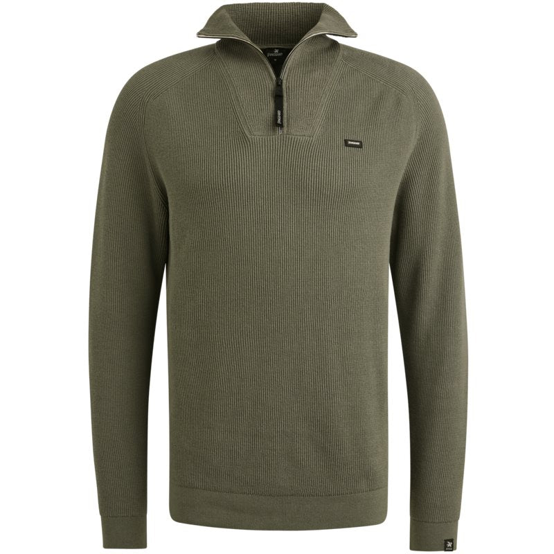 Half zip collar cotton structu