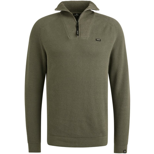 Half zip collar cotton structu