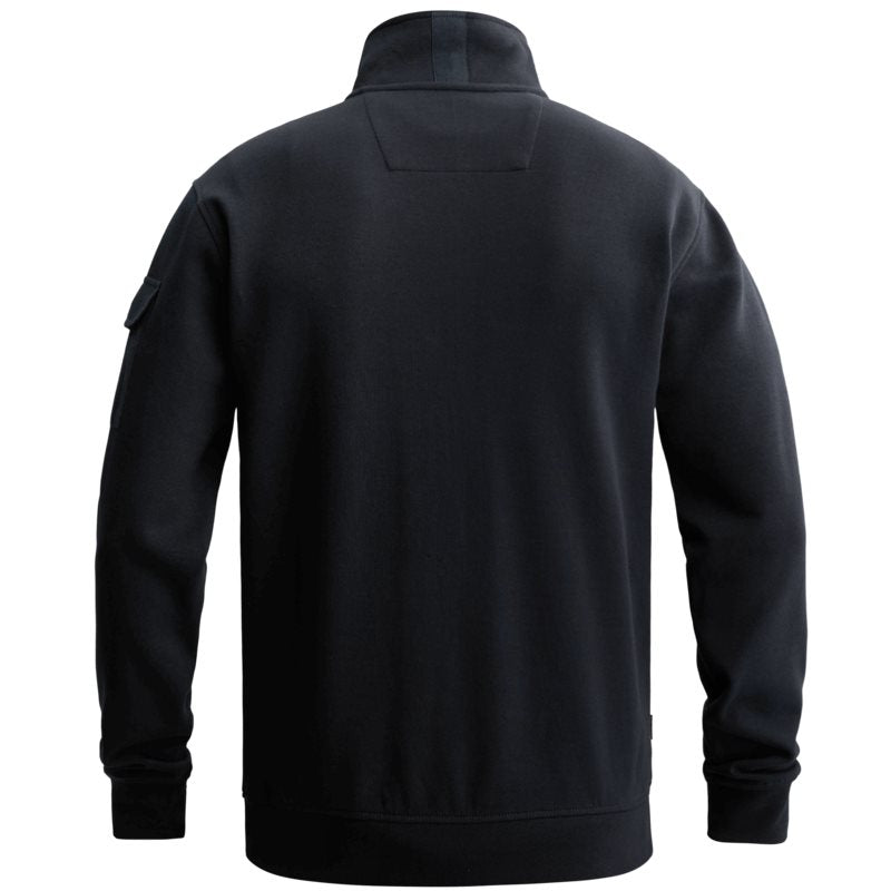 Sweat trui met halve rits