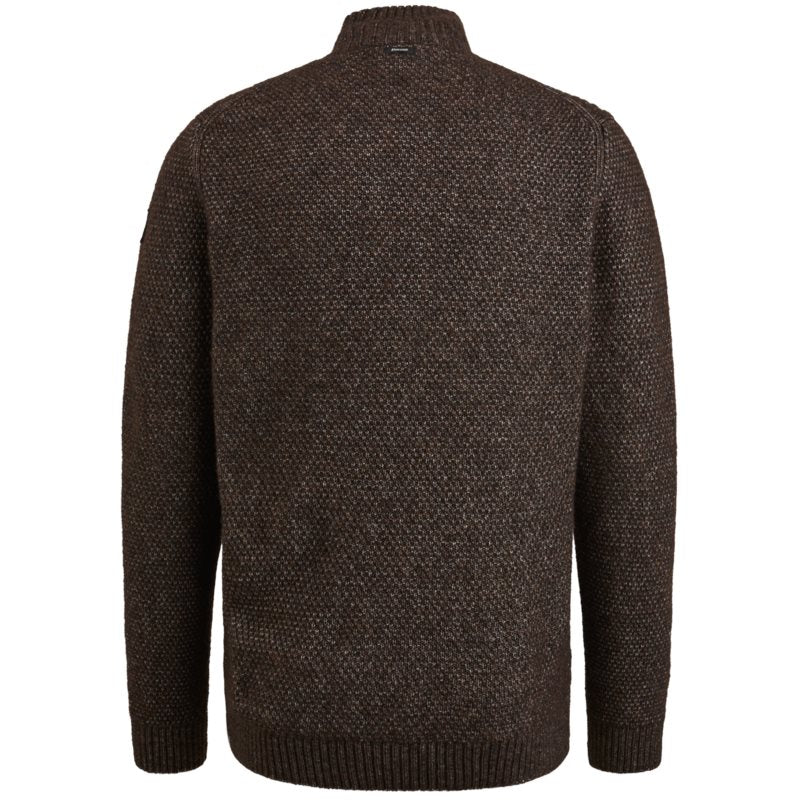 Half zip collar wool blend