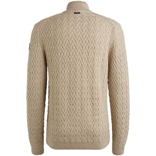 Half zip collar wool blend