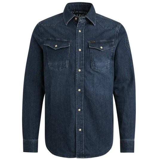 Denim shirt drukknopen