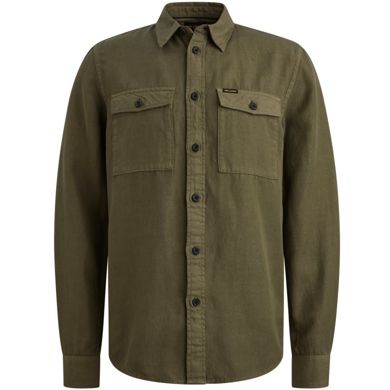 Overshirt van katoen lyocell