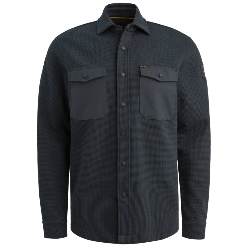Overshirt in wafelpatroon