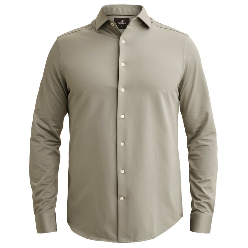 Overhemd van oxford jersey