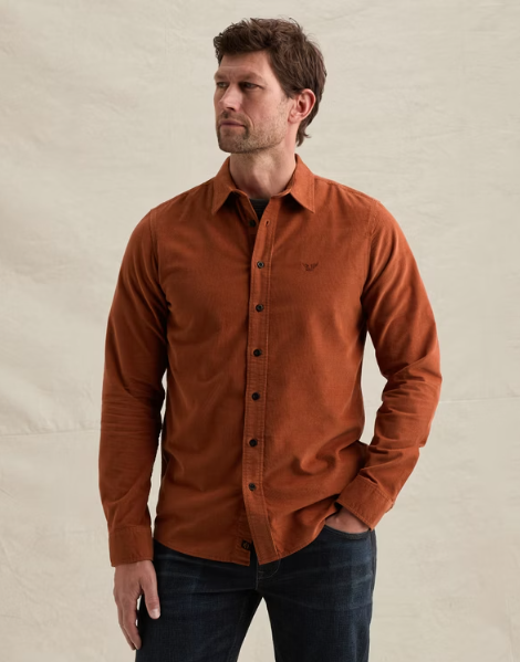 Overhemd van fijne corduroy