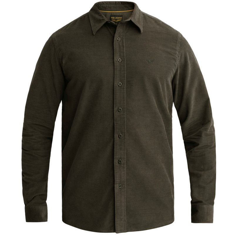 Overhemd van fijne corduroy