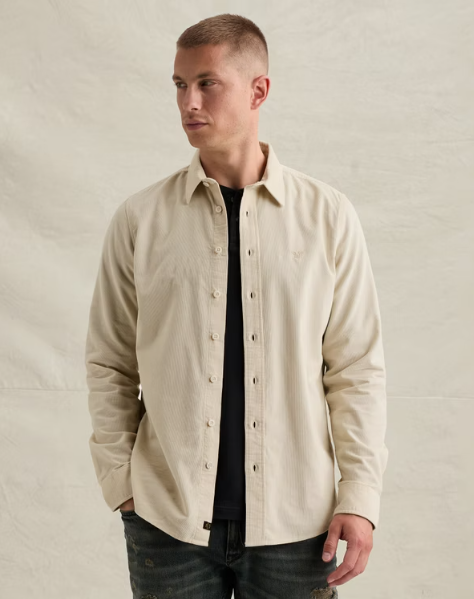 Overhemd in fijne corduroy