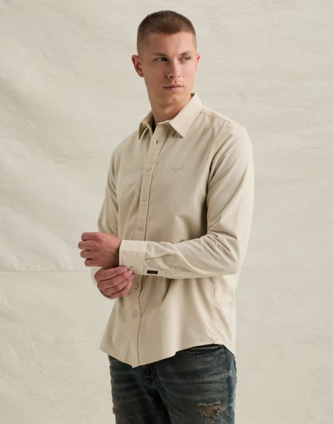 Overhemd in fijne corduroy