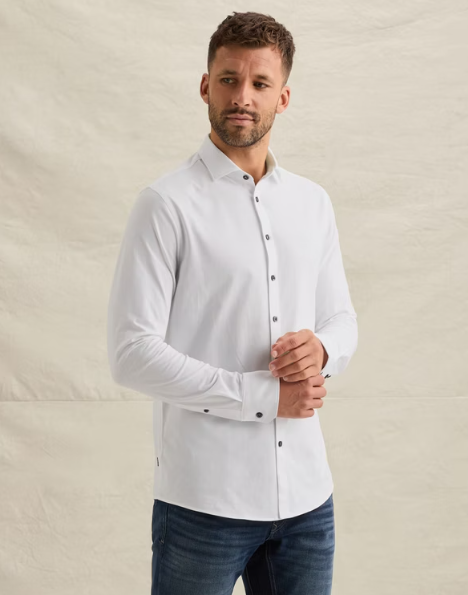 Overhemd van katoen jersey