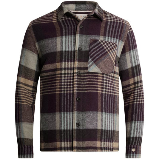 Wolblend overshirt met ruit