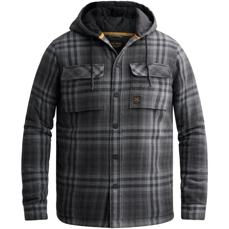 Gevoerd overshirt met capuchon