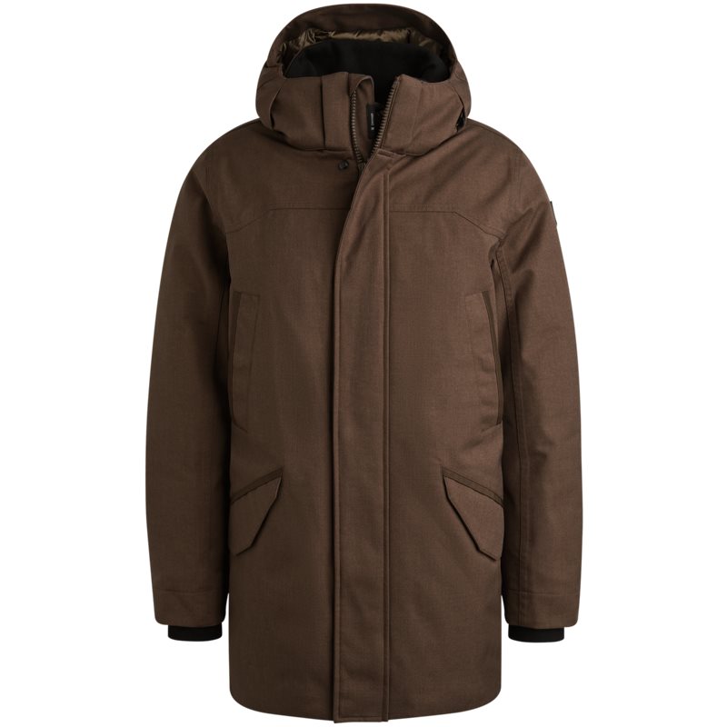 Semi long jacket MELANGE TWILL