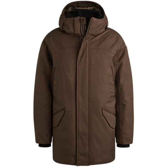 Semi long jacket MELANGE TWILL