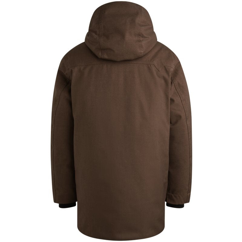 Semi long jacket MELANGE TWILL