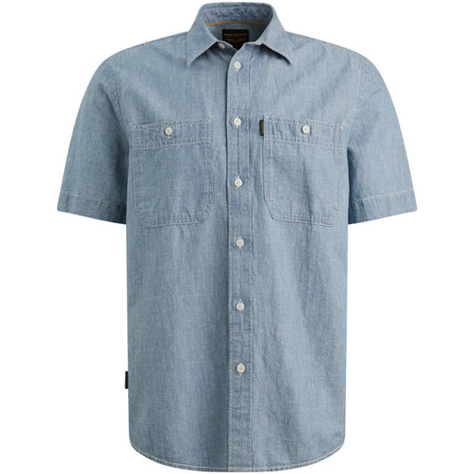 Denim shirt korte mouw