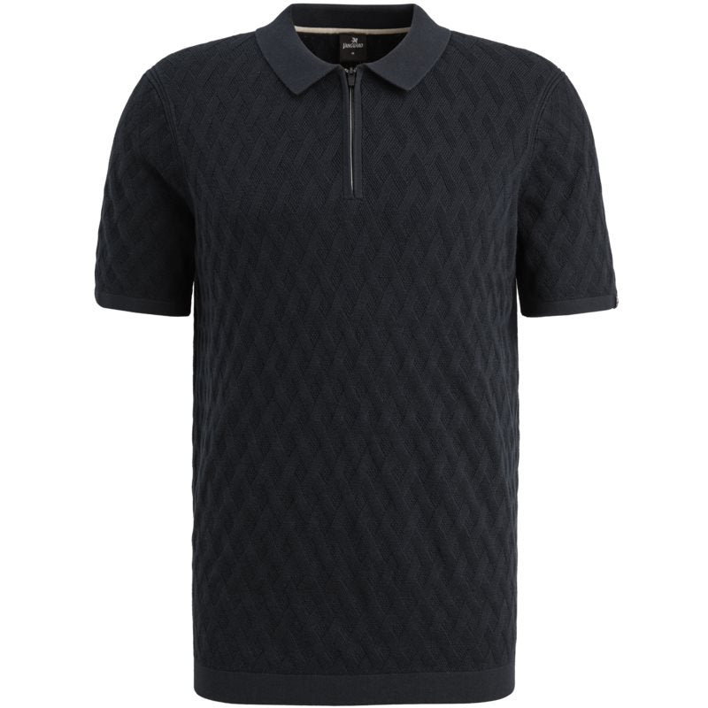 Gebreide polo met rits