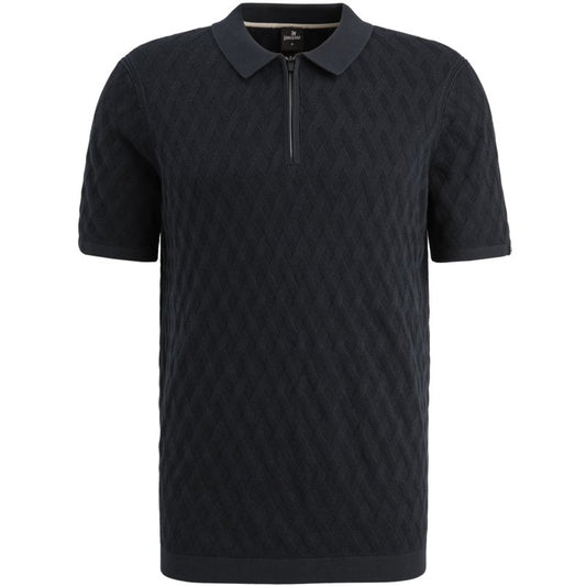 Gebreide polo met rits