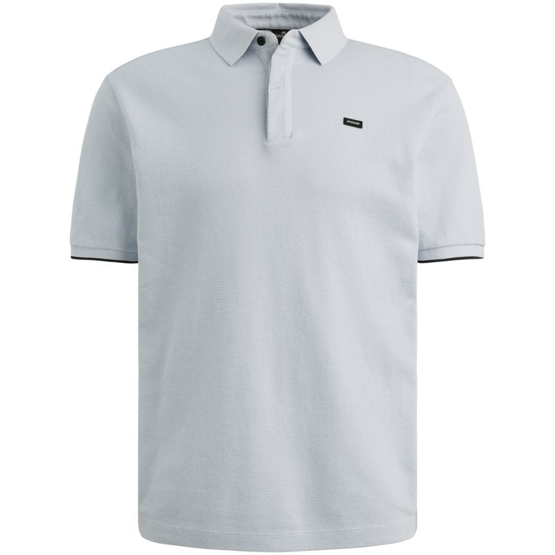 Pique polo met structuur