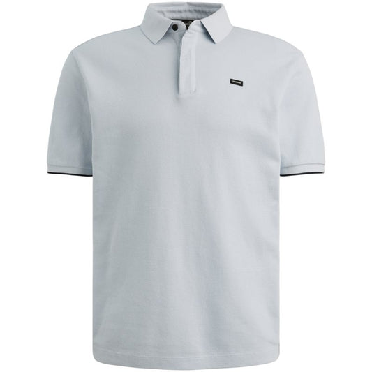 Pique polo met structuur