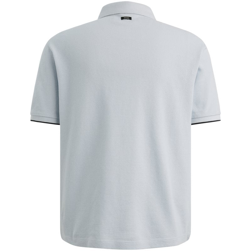 Pique polo met structuur