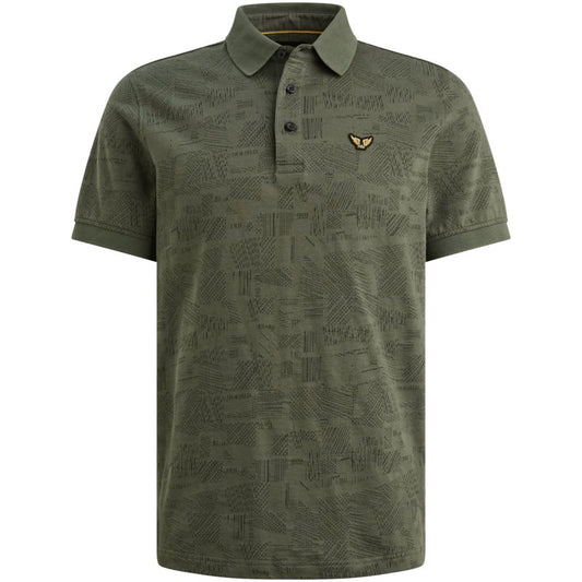 Polo met jacquard patroon