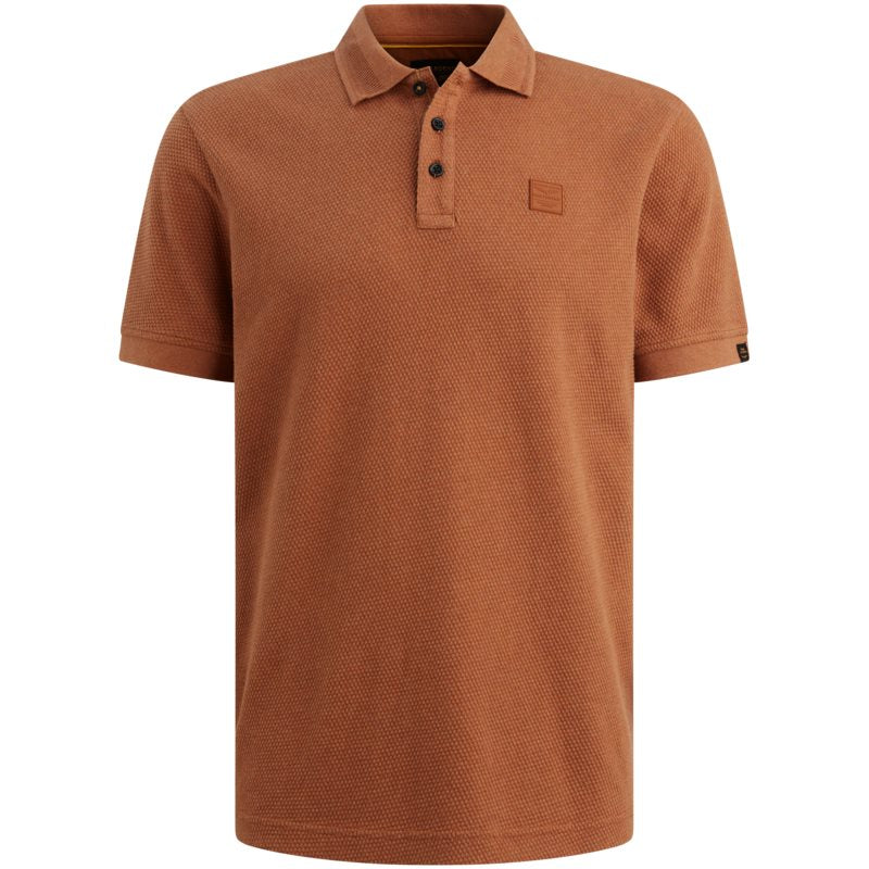 Polo in popcorn jersey