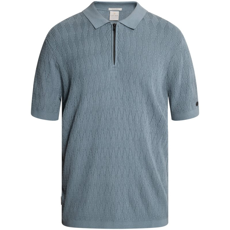 Polo regular fit met rits