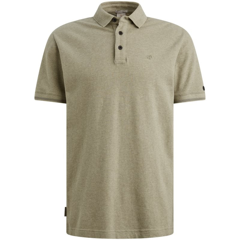 Slim fit polo met structuur