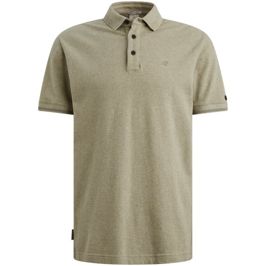 Slim fit polo met structuur