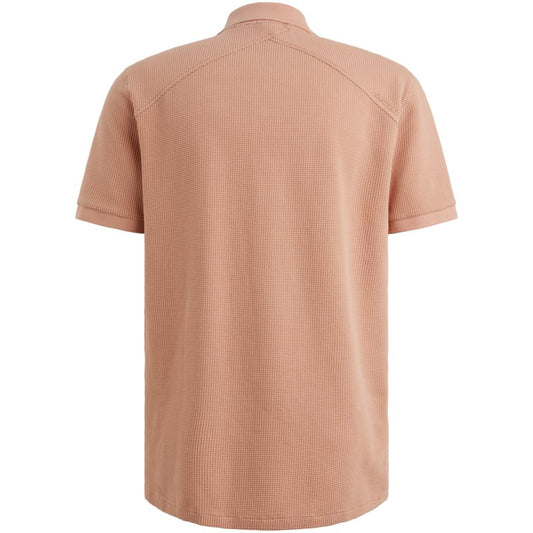 Regular fit polo met structuur