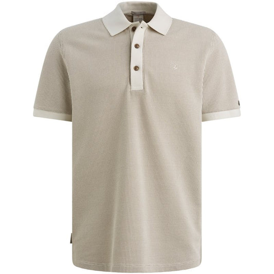 Regular fit polo met structuur