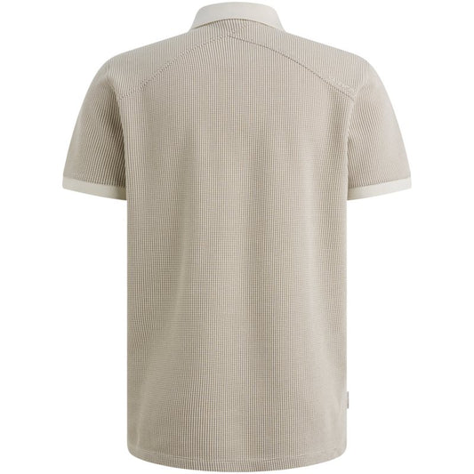 Regular fit polo met structuur