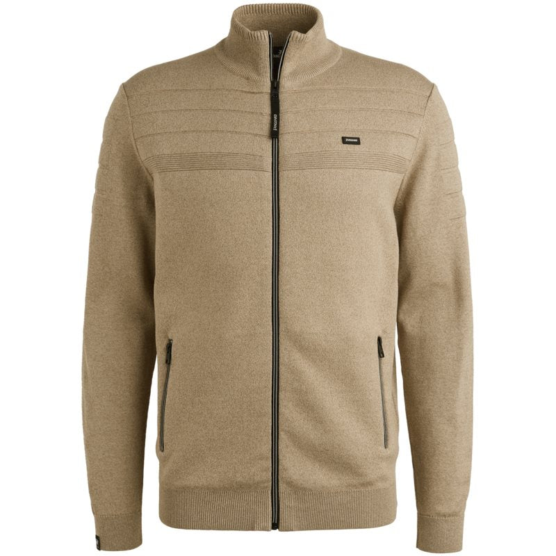 Zip jacket cotton bonded mouli