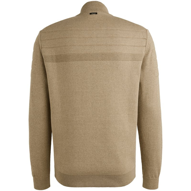 Zip jacket cotton bonded mouli