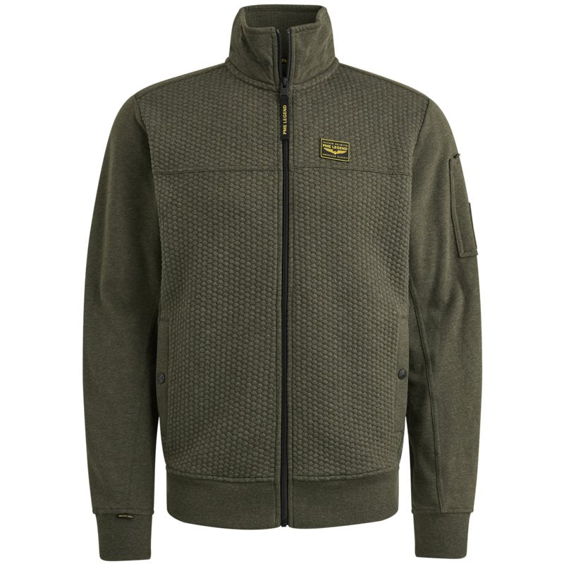 Zip jacket jacquard interlock