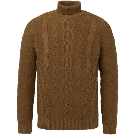 Roll neck cotton slub