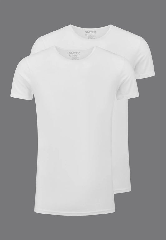 Stretch 2P R-Neck White